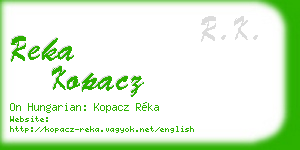 reka kopacz business card
